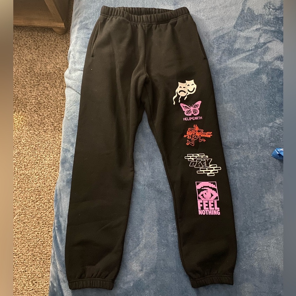 men obey sweatpants size small deadstock